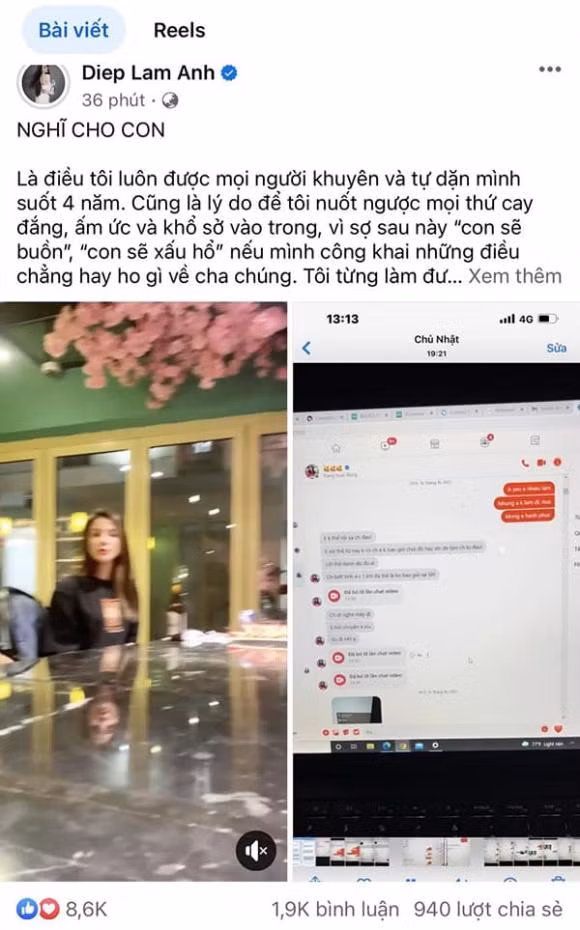 Diep Lam Anh tung clip cung me chong cu doi chat voi Quynh Thu