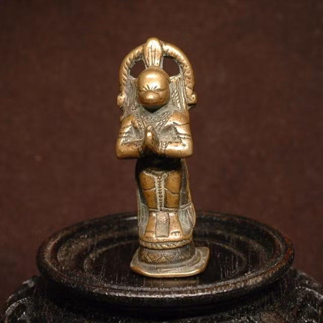 Tượng thần khỉ Hanuman bằng đồng có từ thế kỷ 17 ở Nam Ấn Độ.