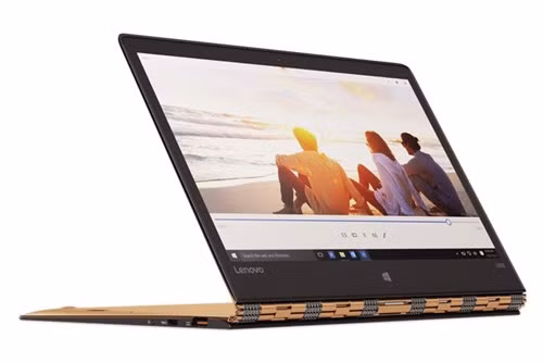  Lenovo: Yoga 900. Với độ mỏng chỉ 12,8mm và nặng 999g, Lenovo YOGA 900s được xem là chiếc laptop chuyển đổi mỏng nhất thế giới hiện nay được chế tác trên khung sợi carbon mới. YOGA 900s sử dụng bản lề dạng dây đeo đồng hồ sang trọng, có khả năng lật 360 độ rất linh hoạt cho phép trải nghiệm sáng tạo ở bốn chế độ khác nhau: laptop, đứng, lều và tablet. Giá bán: 33,99 triệu đồng . 