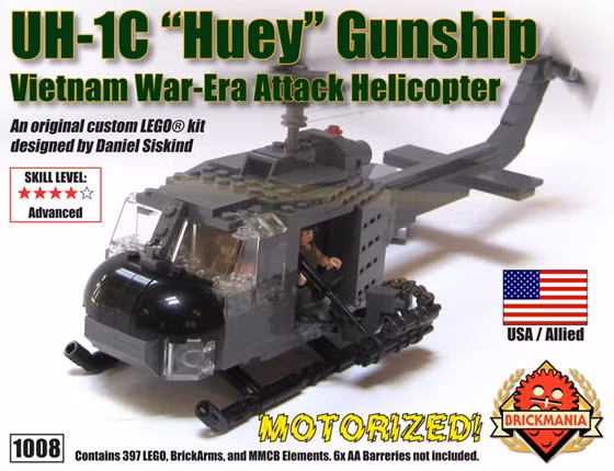 Trực thăng UH-1C, kẻ sát nhân trên không trung với các xạ thủ súng máy.