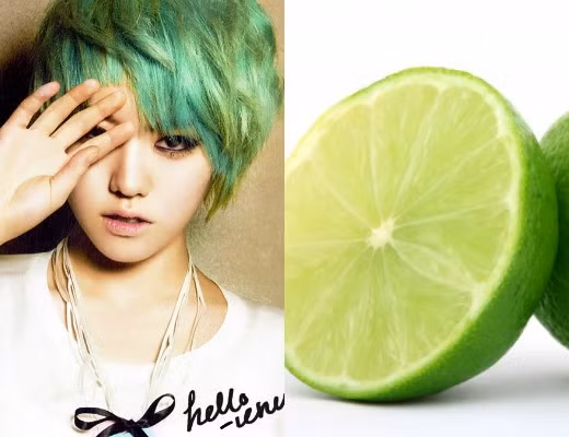 Màu tóc của Lime (Hello Venus) không khác gì quả chanh.