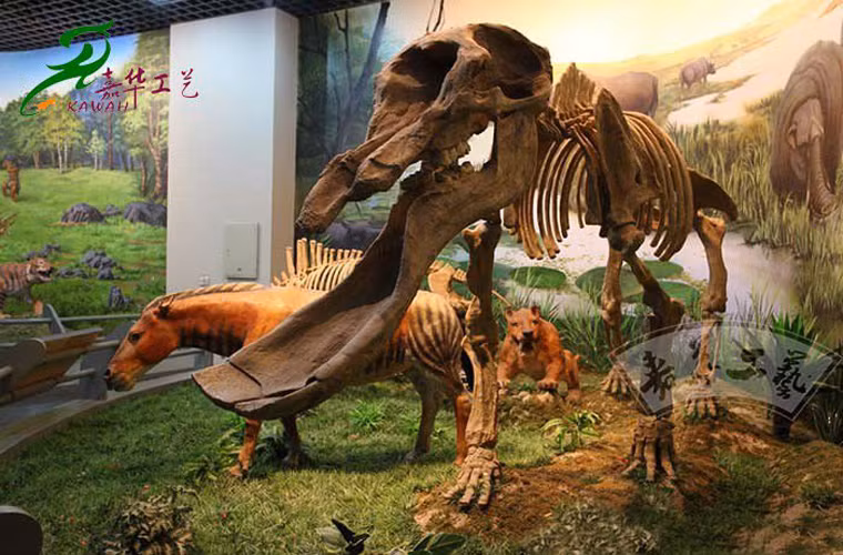 Một bộ xương của loài này được trưng bày tại Hubei, Trung Quốc.