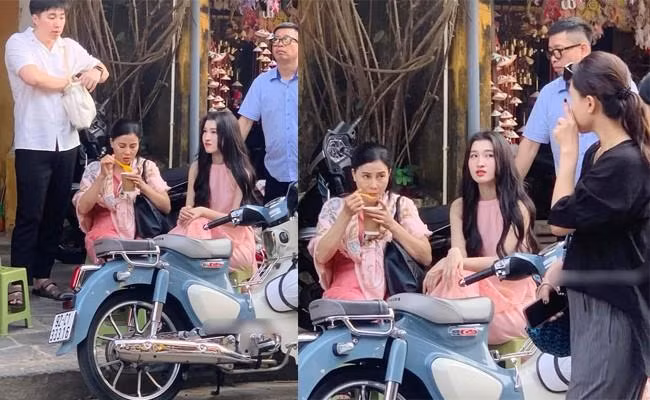 Nhan sac A hau Phuong Nhi qua camera thuong gay thuong nho