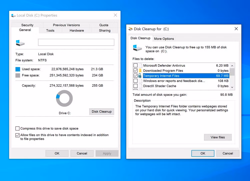 Cách lấy lại dung lượng ổ cứng sau khi cập nhật Windows ảnh 1