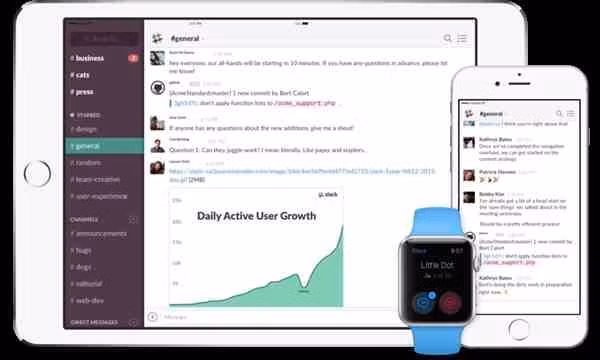  05.Slack. Ưu điểm của Slack là chức năng chát nhóm, và chức năng theo dõi tiến độ công việc (từ Google Drive, Dropbox...) trong một chỗ duy nhất, mọi người trong nhóm hay trong công ty có thể vừa trao đổi vừa làm việc mà không cần phải mở cùng lúc quá nhiều cửa sổ hay trình duyệt. Hơn nữa tính năng đa nền tảng nền tảng của Slack (máy tính, Android, iOS) nên mọi người trong công ty có thể với nhau bất kể họ dùng thiết bị gì.