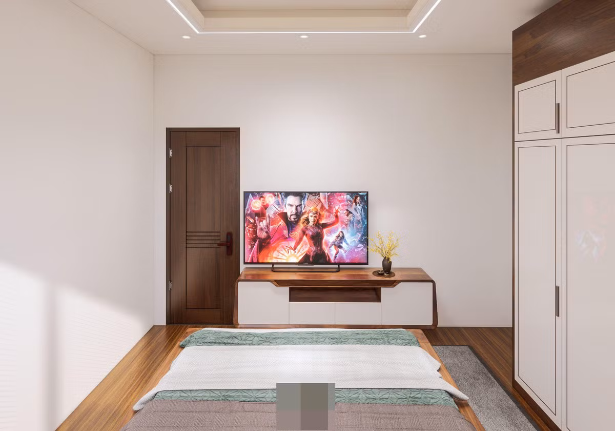 Căn phòng ấm áp, chiếc giường êm ái đem đến giấc ngủ ngon. Bên cạnh có khung cửa kính vừa đem ánh sáng và nguồn gió mát vào phòng, giúp tiết kiệm điện năng đáng kể.