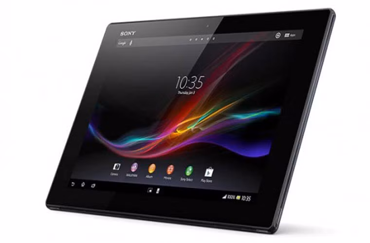 Sony Xperia Tablet Z.“Mượt mà”, “mạnh mẽ” và “ mang tính biểu tượng” là những cụm từ được dùng để miêu tả sản phẩm đến từ Sony. Với một khung máy siêu mỏng (mỏng hơn cả iPad mini), sở hữu màn hình ấn tượng và rất nhiều phụ kiện tiện ích đi kèm, Xperia Tablet Z xứng đáng là một trong những thiết bị tốt nhất mà chúng ta được chiêm ngưỡng trong năm 2013.
