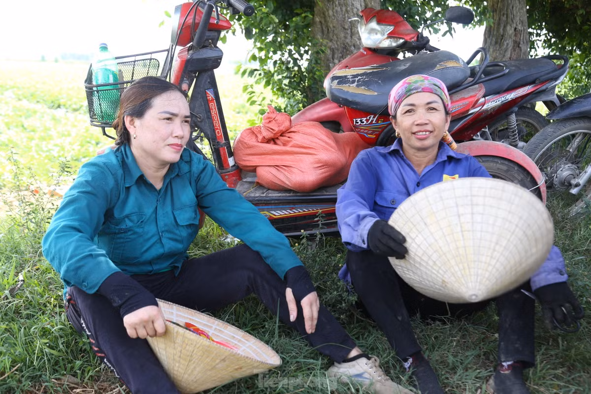 Người dân tranh thủ nghỉ ngơi sau những giờ lao động mệt nhọc.