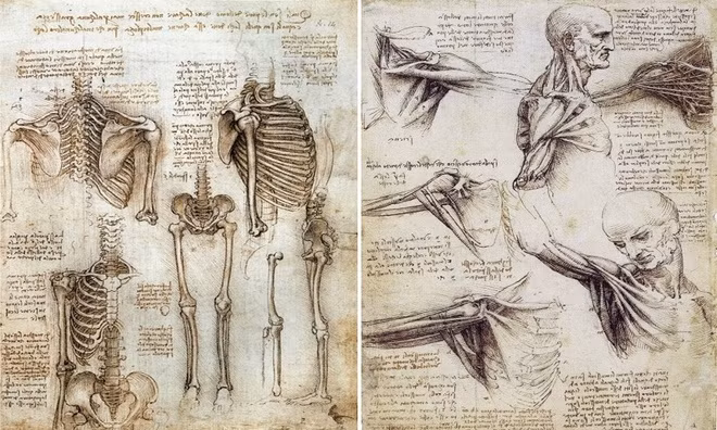 Da Vinci sở hữu một kỹ thuật viết lách khá “dị”: ông thường viết từ phải sang trái và từ trang cuối trở lên. Sự lập dị này thường được phiên giải ra như là một cách sắp đặt riêng của Da Vinci, nhằm biến các khám phá và công trình của ông trở nên bí ẩn và khó hiểu với những người khác.