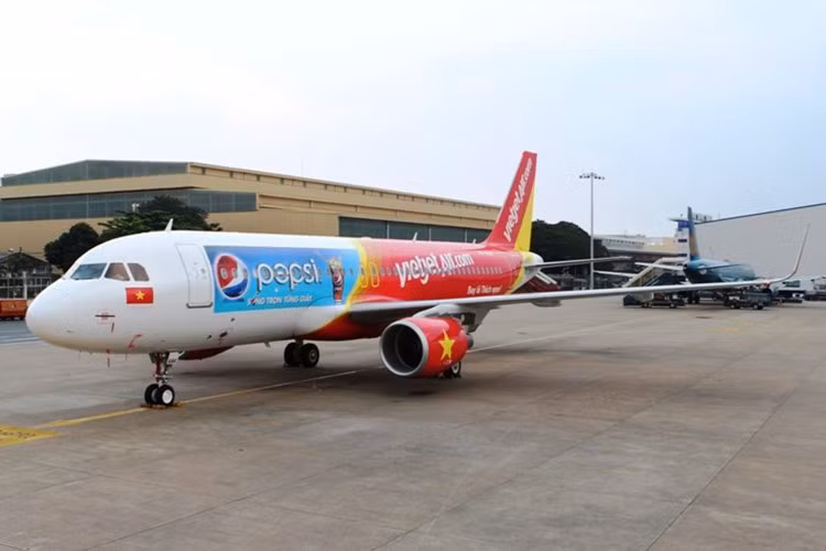 Một chiếc A320 Sharklet của VietJetAir.
