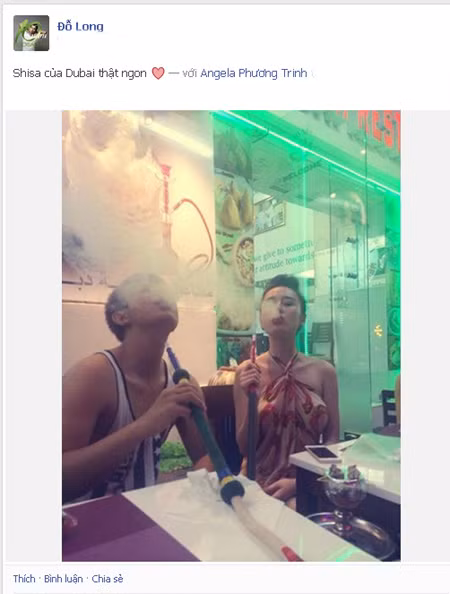 Angela Phuong Trinh hut shisha phi pheo gay soc