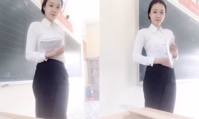 Cô giáo 9X sở hữu vẻ ngoài xinh xắn, duyên dáng. Vân cho biết, cô giảng dạy đã được 2 năm. "Mình đến với nghề giáo cũng là cái duyên, dần dần tiếp xúc nhiều mình cảm thấy yêu nghề và muốn cống hiến cho sự nghiệp giáo dục" - cô chia sẻ.