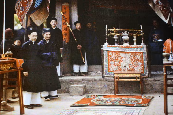 Sửa soạn tế Kỳ Phúc vào dịp Xuân.