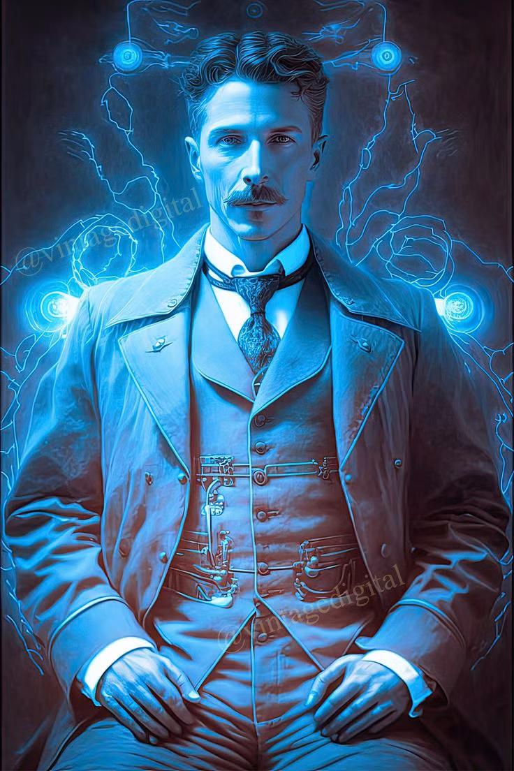  5. Tinh thần làm việc không mệt mỏi. Nikola Tesla thường làm việc nhiều giờ liên tục mà quên ăn uống hoặc nghỉ ngơi. Ông đặt tất cả tâm huyết vào nghiên cứu và phát minh. Ảnh: Pinterest.