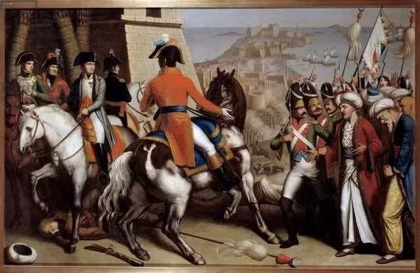  13. Sự chiếm đóng của Anh. Sau khi Napoleon rời đi, quân đội Pháp ở Ai Cập bị cô lập và cuối cùng đầu hàng quân Anh và Ottoman vào năm 1801. Ảnh: Pinterest.