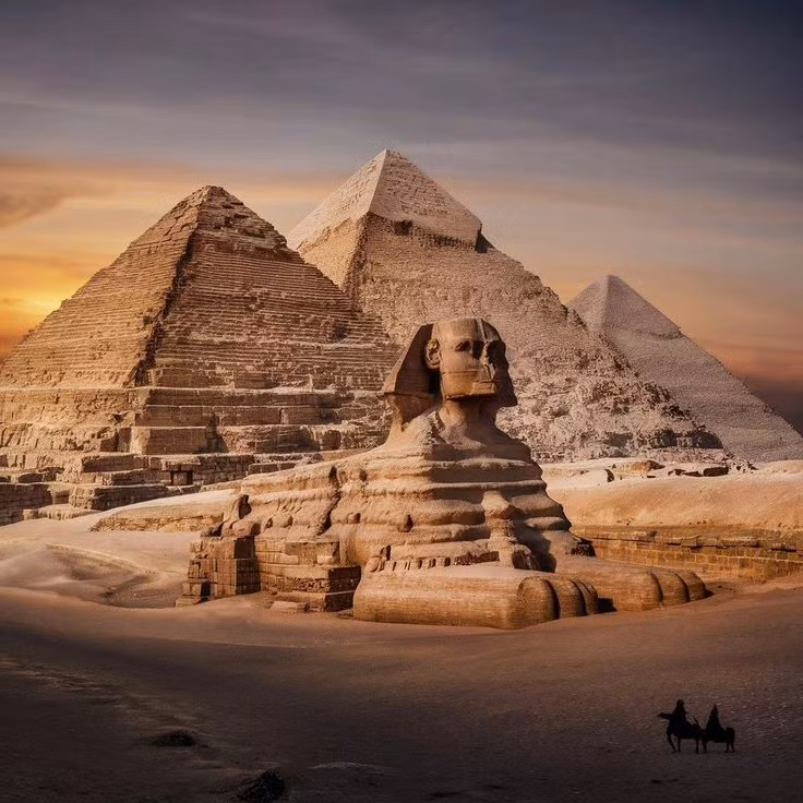 Một nghiên cứu tại Kim tự tháp Giza đã phát hiện rằng các hành lang và phòng kín của kim tự tháp có thể tạo ra một dạng cộng hưởng điện từ khi sóng điện từ có bước sóng phù hợp chiếu vào, tạo ra một dạng năng lượng điện từ yếu trong cấu trúc. Ảnh: Pinterest.