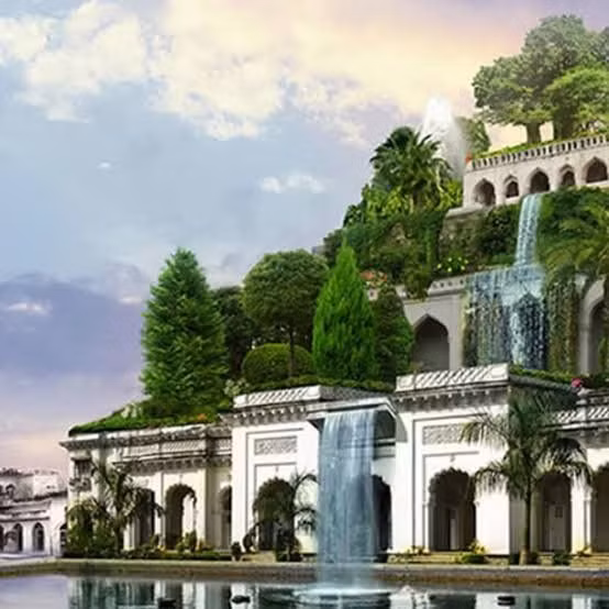  3. Liên hệ đến vua Nebuchadnezzar II: Theo truyền thuyết, vua Nebuchadnezzar II – vị vua vĩ đại nhất trong lịch sử vương quốc Babylon - cho xây dựng vườn vào thế kỷ 6 TCN để làm quà tặng cho hoàng hậu Amytis, người luôn nhớ về quê hương miền núi xanh tươi của mình. Ảnh: Pinterest.