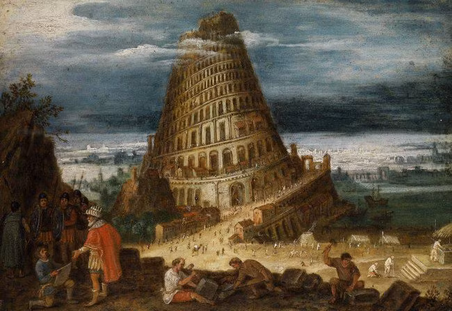  7. Giả thuyết về ý nghĩa nhân loại học. Theo quan điểm này, tháp Babel tượng trưng cho sự phát triển văn minh của con người nhưng đồng thời cũng là giới hạn mà họ không thể vượt qua. Ảnh: Pinterest.