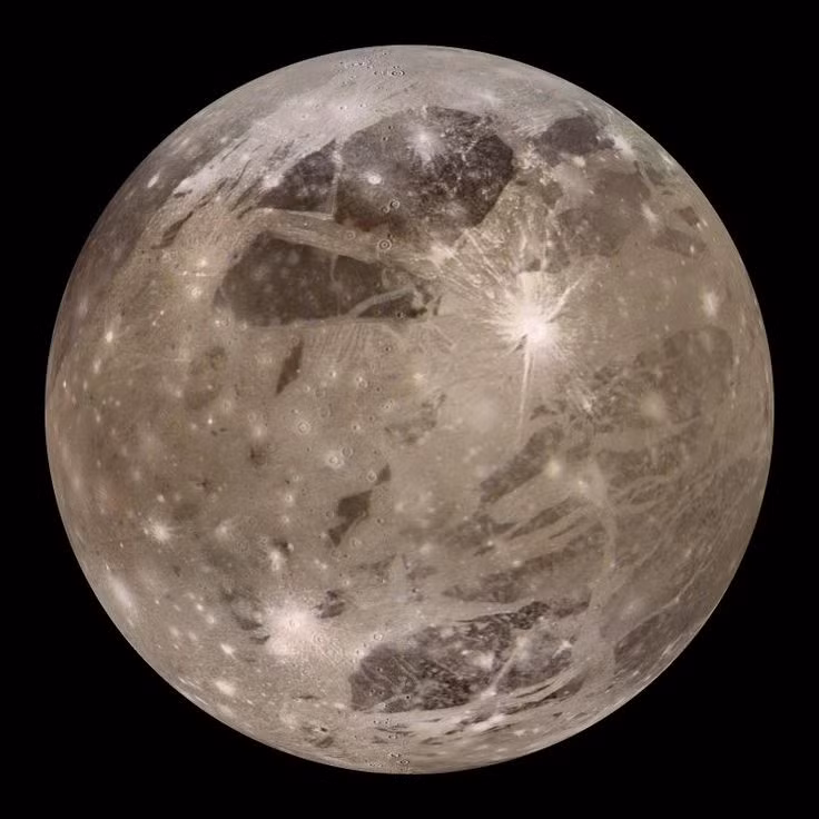 8. Chu kỳ quỹ đạo đồng bộ. Ganymede luôn quay một mặt về phía Sao Mộc, tương tự như Mặt Trăng quay quanh Trái Đất. Ảnh: Pinterest.
