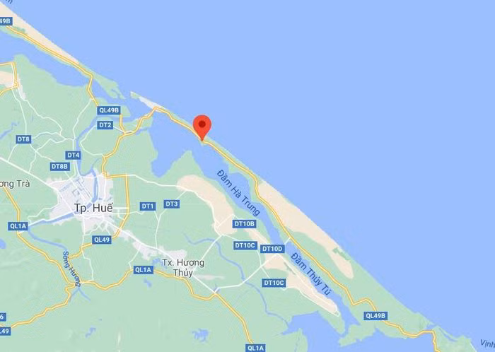 Thi the khong dau troi dat vao bo bien Thua Thien - Hue