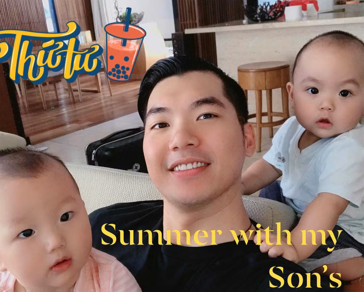 Sau khi có con, anh cũng thoải mái hơn khi chia sẻ hình ảnh, cuộc sống gia đình với khán giả.