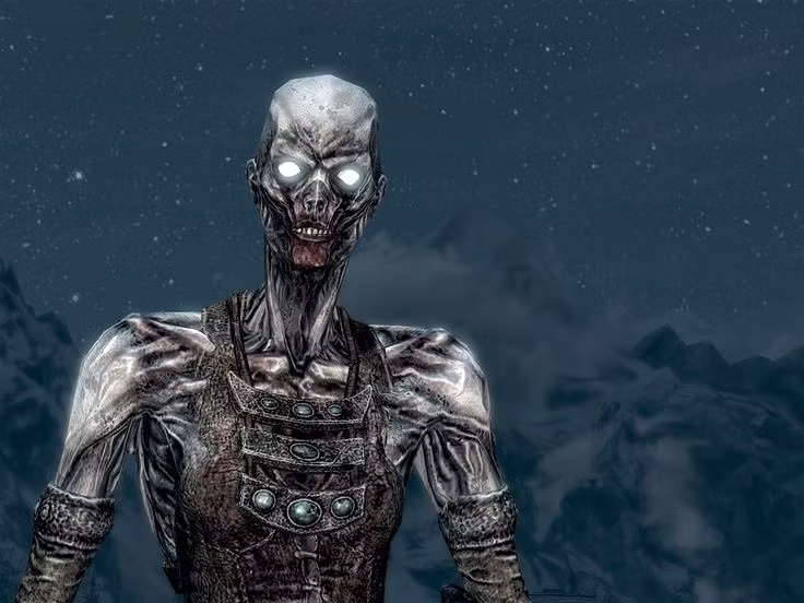 1. Draugr là xác chết biết đi trong truyền thuyết Viking. Chúng là những chiến binh hoặc người chết không yên nghỉ, quay trở lại từ mộ để bảo vệ kho báu hoặc trả thù người sống. Ảnh: Pinterest.