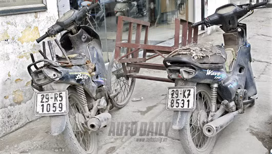 Các cửa hàng gas, vật liệu xây dựng, gỗ hay sắt thép sử dụng phổ biến loại xe máy quá hạn.