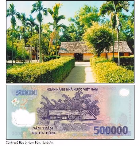 Quê Bác ở Nam Đàn, Nghệ An trên tờ tiền 500.000 đồng