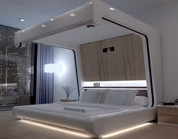 Giường "thần giấc ngủ" - Somnus Neu được tích hợp hệ thống âm thanh, video, một máy chiếu video độ nét cao, ánh sáng hoàn hảo để đưa người dùng vào một trải nghiệm thư giãn vô cùng thú vị. Từng chi tiết của chiếc Somnus Neu đều được chế tác tỉ mỉ từ gỗ và 100% các vật liệu chế tạo ra chiếc giường có thể tái chế. Số tiền bạn phải chi ra nếu muốn sở hữu "vị thần giấc ngủ" là 62.349 USD (hơn 1,3 tỷ đồng).