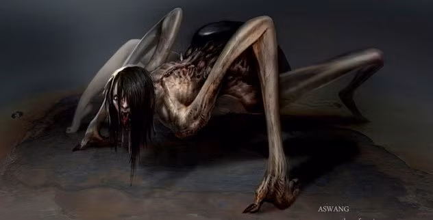 Aswang là ma nữ khét tiếng trong truyền thuyết Philippines. Ban ngày, Aswang mang hình dáng của con người nhưng đến đêm biến thân thành các động vật có cánh bay lượn trên bầu trời. Sinh vật đáng sợ này thích ăn thịt trẻ con và xác người chết. Nó cũng được miêu tả có khả năng biến thành nạn nhân mà chúng vừa ăn thịt.