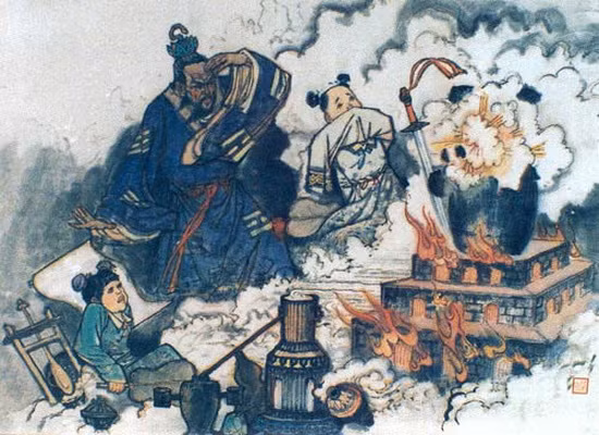 Có giả thuyết cho rằng, trong quá trình điều chế thuốc trường sinh bất tử, các đạo sĩ đã trộn hỗn hợp chứa lưu huỳnh, kali nitrat, mật ong và asen nitrit... gây phản ứng nổ, và vô tình tạo ra thuốc súng.