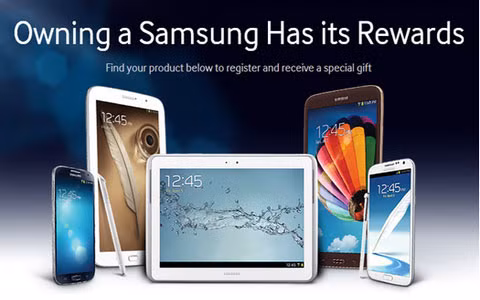 Mua máy tính bảng Samsung và nhận quà. Khi bạn mua Samsung Galaxy Tab 3 hoặc Samsung Galaxy Tab 2 10.1 phiên bản sinh viên tại Mỹ, bạn sẽ được tặng 10 USD trong tài khoản trên Google Play Store, 1 thẻ thành viên Hulu Plus có thời hạn trong 3 tháng, 12 tháng sử dụng Wifi miễn phí và 50 Gb trên Dropbox.