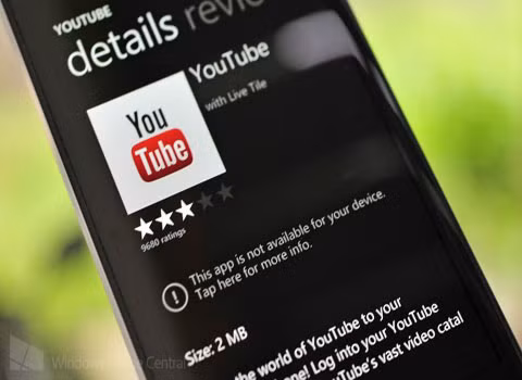 Google cấm ứng dụng YouTube mới trên Windows Phone. 2 ngày trước Microsoft đã tung ra bản cập nhật của ứng dụng YouTube cho Windows Phone. Người ta cho rằng ứng dụng này sẽ nhanh chóng nhận được sự đồng thuận của Google vì đây là sản phẩm của cả 2 công ty. Tuy nhiên, hôm qua, ứng dụng mới đã bị lỗi và Google khẳng định họ lại đóng ứng dụng này.
