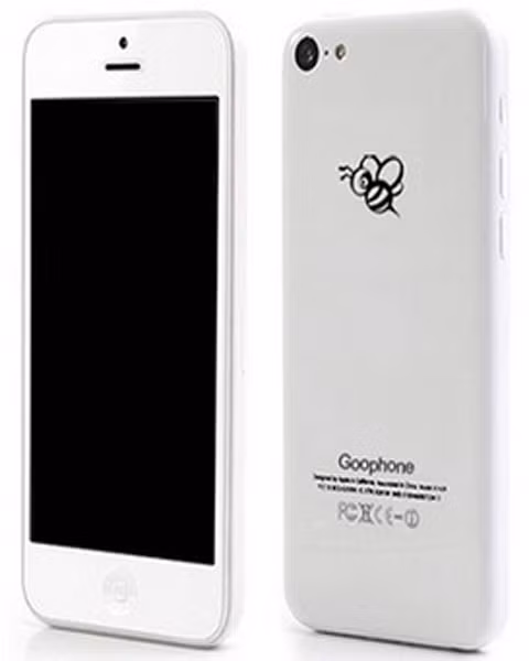 “iPhone 5C” với giá 99 USD. Chiếc điện thoại Goophone i5S đã được trình làng vào tháng 3/2013 với giá 150 USD. Điện thoại được trang bị bộ vi xử lý Media Tek SoC 1Ghz, lõi đôi, RAM 1 Gb, bộ nhớ trong 8 Gb