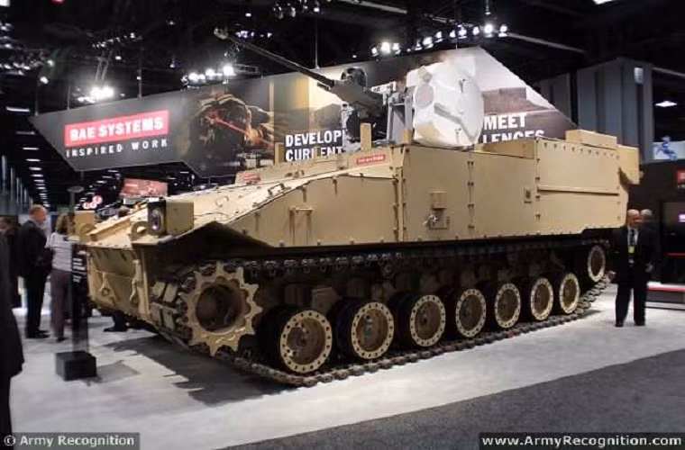 Một mẫu xe chiến đấu bộ binh tương lai của BAE Systems với tổ hợp tháp pháo tự động.