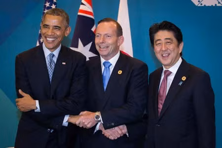 Lãnh đạo Mỹ, Australia và Nhật Bản chụp ảnh ở Hội nghị G20.