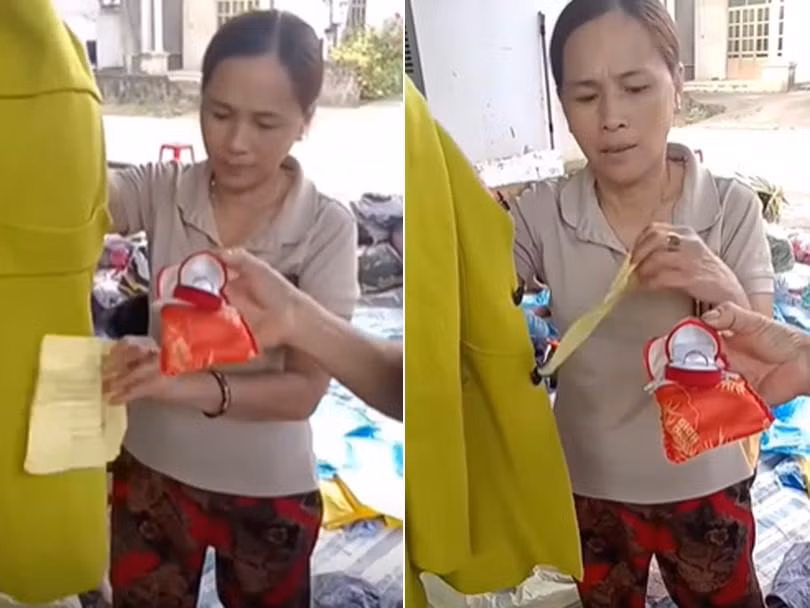 Phat hien vang trong tui ao cu, nhom tu thien co hanh dong dep