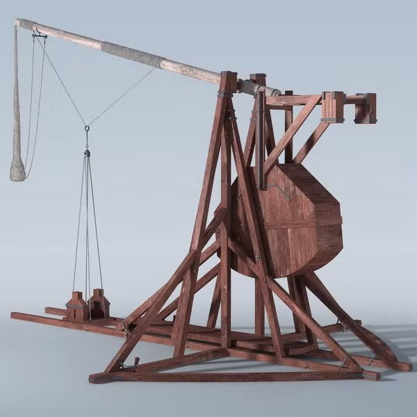Những chiếc máy ném đá Trebuchet cỡ lớn có thể ném những tảng đá nặng tới 140 kg đi xa khoảng 300m. Đã có những Trebuchet khổng lồ ném đạn đá nặng đến 1,5 tấn được ghi nhận trong lịch sử. Với khả năng này, Trebuchet là thứ vũ khí có khả năng hủy diệt thành trì và sinh lực đối phương rất lớn.