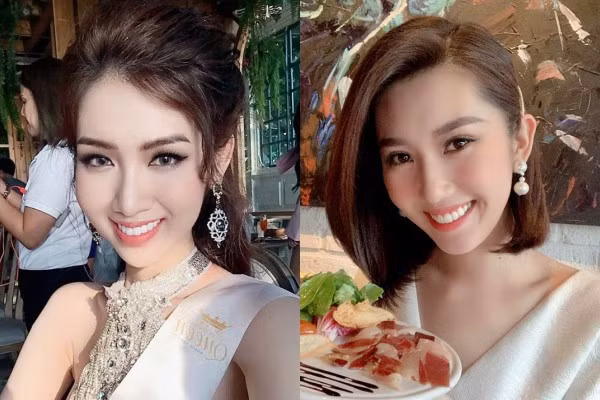 2. Thuý Ngân - Nhật Hà. Mỹ nhân chuyển giới Nhật Hà và Thuý Ngân "Gạo nếp gạo tẻ" được nhận xét rất giống nhau từ góc mặt, đến nụ cười.