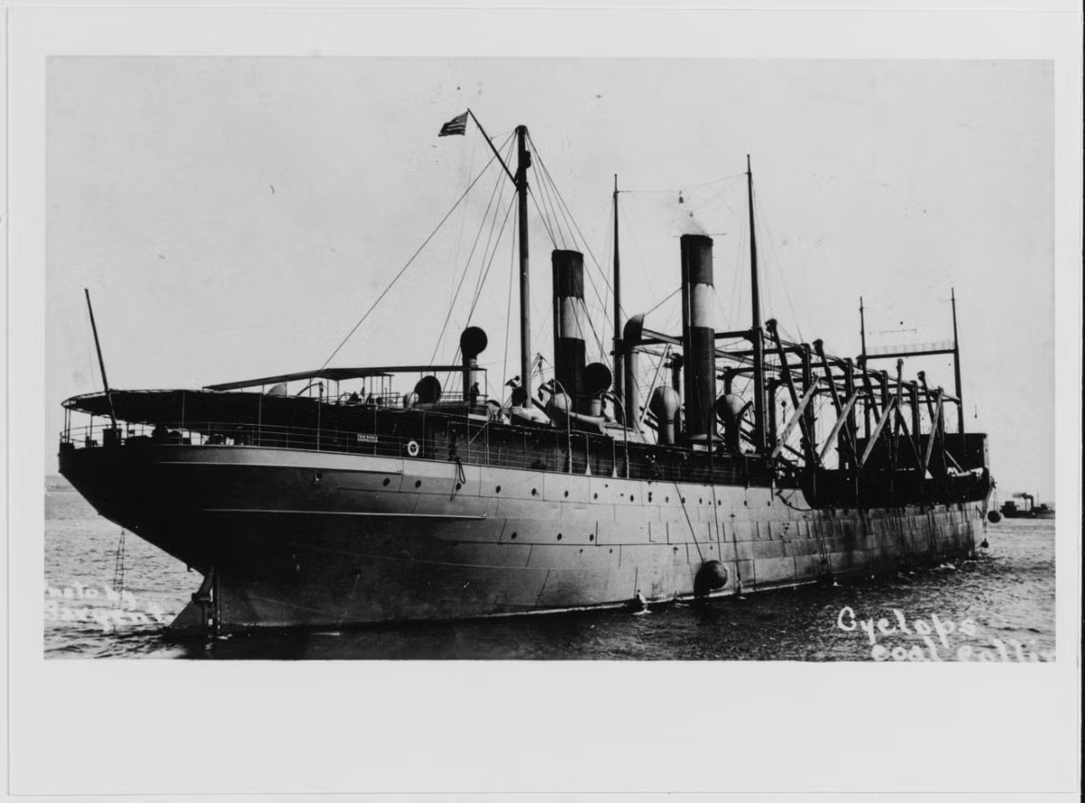 Một số nhà nghiên cứu khác đưa ra giả thuyết rằng USS Cyclops chở hàng hóa quá nặng so với trọng tải nên đã gặp sự cố thảm khốc và chìm xuống biển. Giả thuyết này đã bị bác bỏ vì khi bị mất tích USS Cyclops đã hoàn thành xong nhiệm vụ tiếp nhiên liệu nên tải trọng đã giảm đi rất nhiều, và cũng không có tín hiệu S.O.S nào phát ra khi tàu gặp nạn.