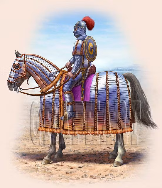 Cataphract có nguồn gốc từ các bộ lạc du mục và các triều đại phía đông Iran, các vương quốc ở Trung Cận Đông. Dần dần, những người Hy Lạp và La Mã cũng học tập và tạo nên các đội Cataphract của mình. Đội quân Capatphract nổi tiếng nhất trong lịch sử thuộc về đế chế La Mã, được kế thừa bởi đế chế Byzantine.