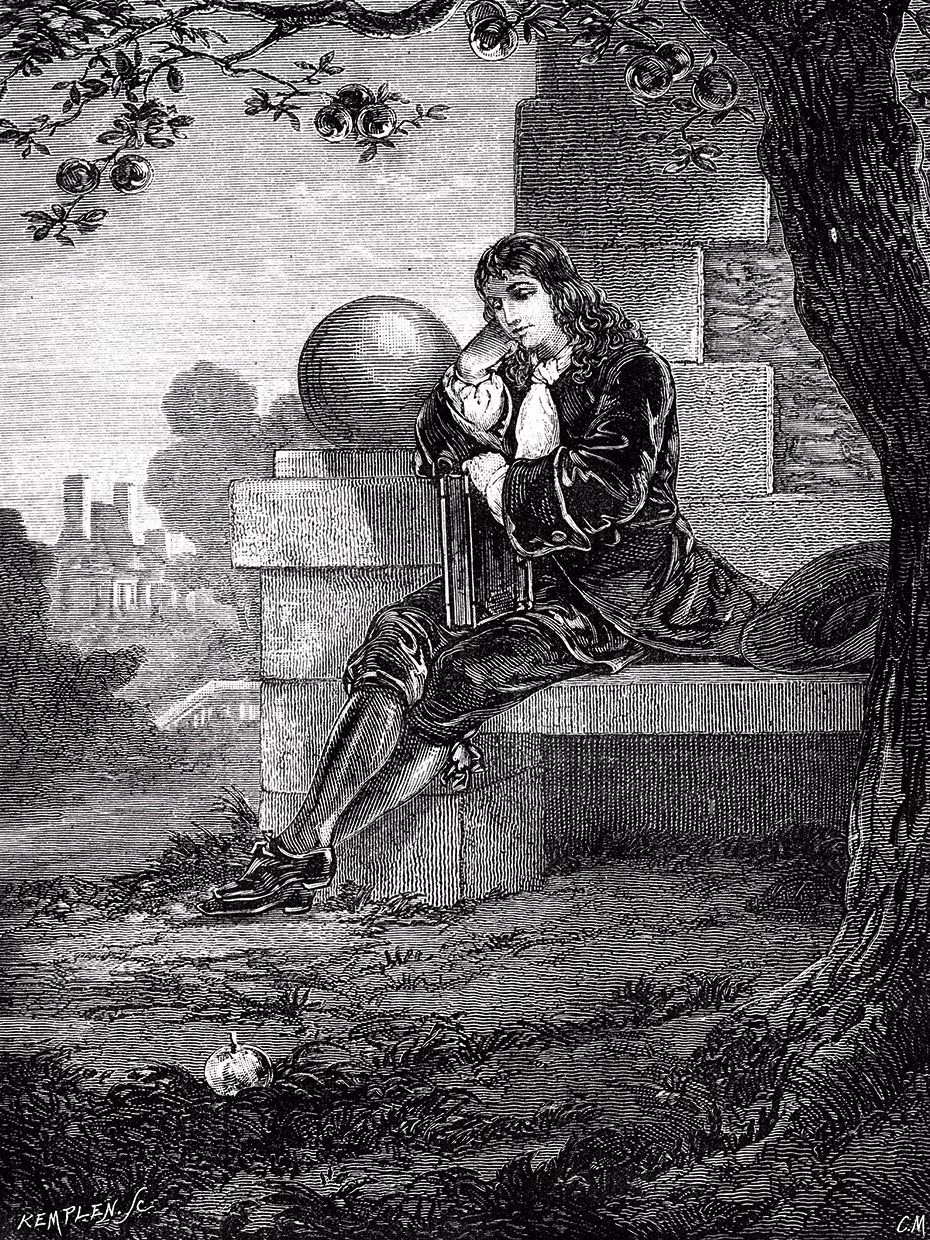 Dù vậy, phần lớn câu chuyện là hư cấu. Sự thật thì Newton chỉ ngẫm nghĩ về thứ sức mạnh có thể làm cho một quả táo rơi từ trên cây xuống mặt đất chứ không có chuyện bị quả táo nào đó rơi độp vào đầu.