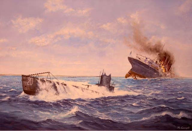 Đức biện minh cho hành động tấn công bằng tuyên bố rằng Lusitania là tàu địch và nó đang mang theo đạn dược. Dù quả thật là con tàu có chở đạn dược, đây vẫn chủ yếu là một tàu chở khách.