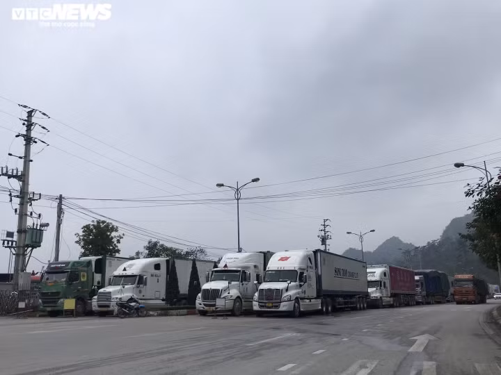 Xe hang tac tai cua khau Lang Son: Tai xe va vat, khong the ve an Tet-Hinh-6