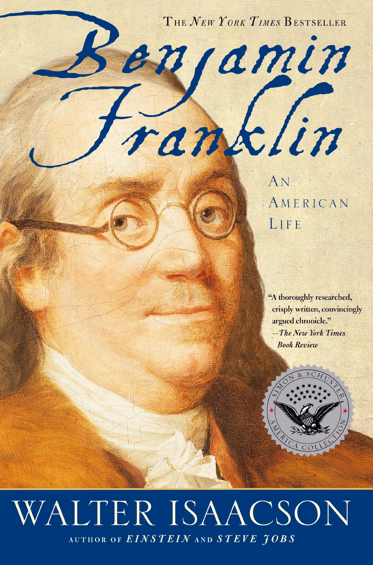 Benjamin Franklin: An American Life: Trong nhiều cuộc phỏng vấn, Elon Musk đã ca ngợi Benjamin Franklin là "một trong những anh hùng". Thần tượng của vị tỷ phú là một chính trị gia kiêm nhà phát minh tài ba. "Ông ấy là một doanh nhân bắt đầu mọi thứ từ con số 0. Franklin thật tuyệt vời", Elon Musk chia sẻ với Foundation về nhân vật chính trong cuốn sách của tác giả Walter Isaacson. Ảnh: Amazon.