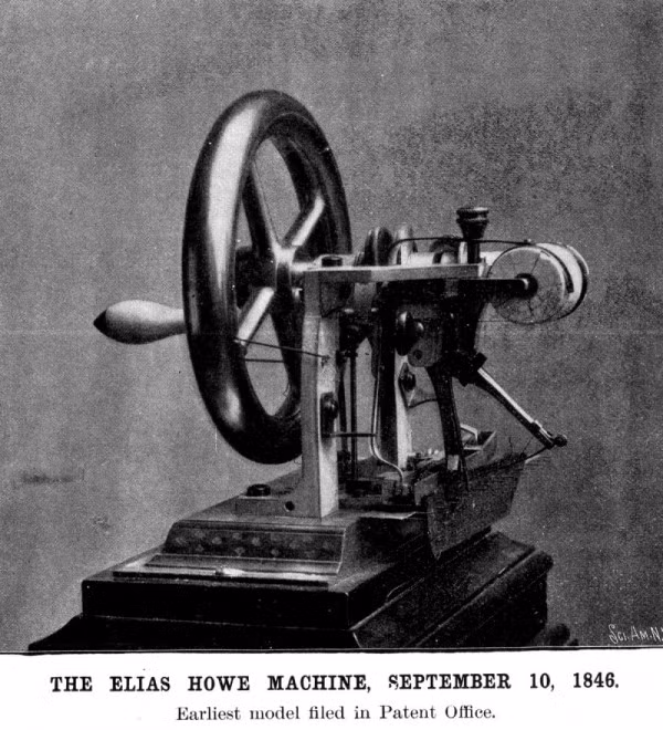 Elias Howe là người đầu tiên phát minh ra chiếc máy may và đã được chứng nhận độc quyền vào ngày 10/09/1846.
