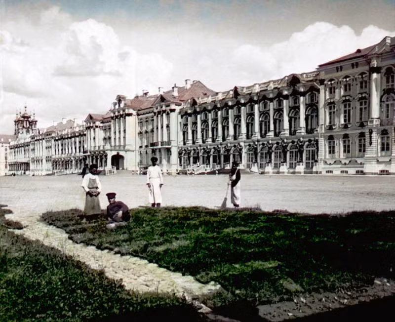 Khu vực trung tâm thị trấn Tsarskoye Selo. Ảnh: Collection Scheufler.