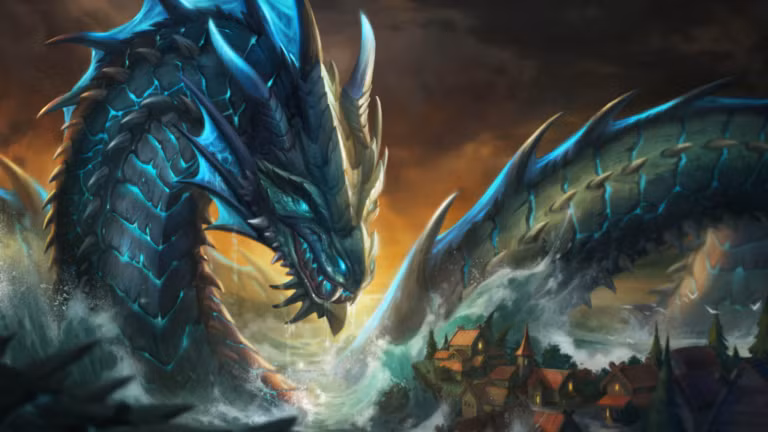  6. Rắn của ngày tận thế. Jörmungandr có liên quan mật thiết đến Ragnarök, ngày tận thế của các vị thần Bắc Âu. Trong ngày này, Jörmungandr sẽ trồi lên khỏi biển cả, gây ra các trận chiến và thiên tai khủng khiếp trên thế giới. Ảnh: Pinterest.