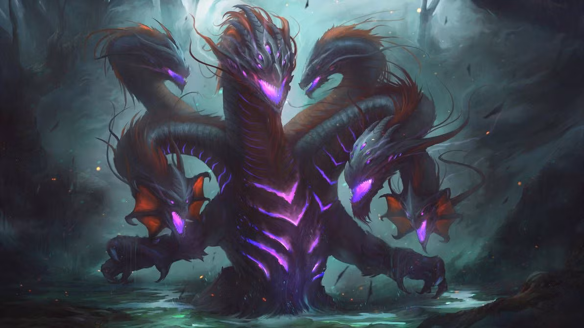  6. Hercules đã phải nhờ sự giúp đỡ để tiêu diệt Hydra. Trong trận chiến với Hydra, Hercules không thể chiến thắng nó một mình. Anh đã nhận được sự giúp đỡ từ người bạn Lolaus, người đã giúp đốt các vết thương sau khi Hercules cắt mỗi đầu của Hydra để ngăn chúng mọc lại. Ảnh: Pinterest.