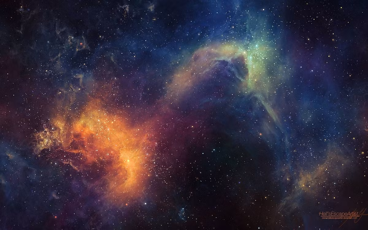  2. Định luật Hubble. Tốc độ các thiên hà di chuyển ra xa tỷ lệ thuận với khoảng cách của chúng, được biểu thị bằng hằng số Hubble. Ảnh: Pinterest.